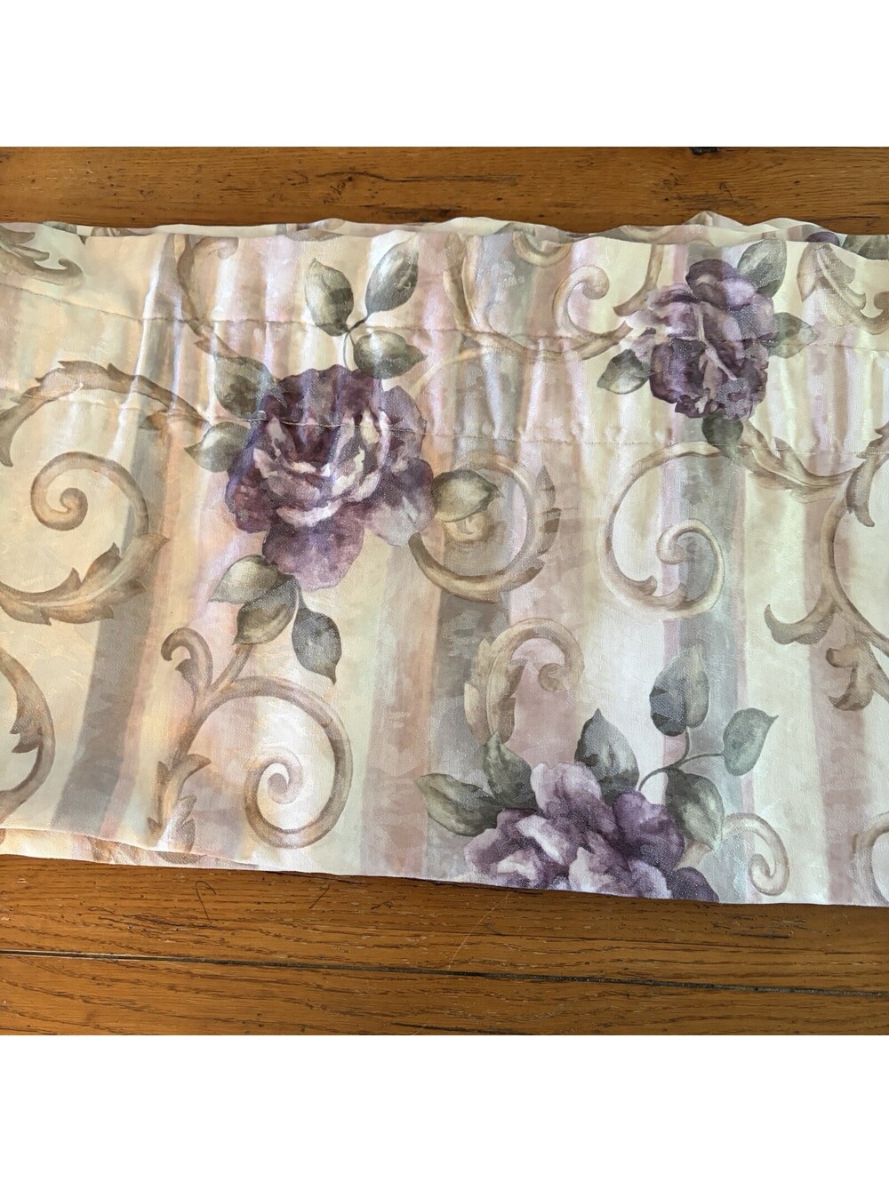 Croscill Chambord Cassis Amethyst Valance 17x78” Set Of 3 Purple Damask Valances